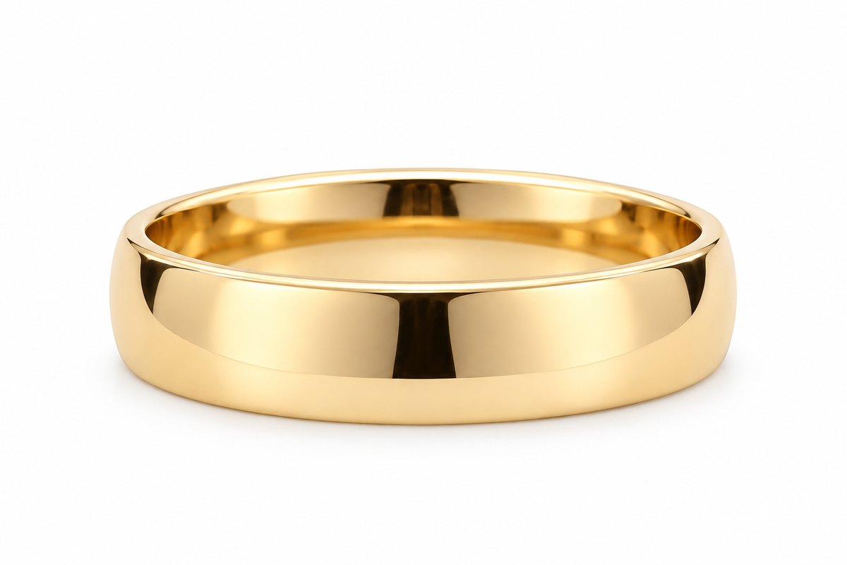 10K Yellow Gold 5mm Wedding Band Ring