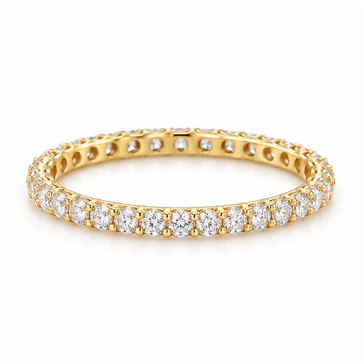 14K Yellow Gold 1.00 CT Diamond Eternity Ring