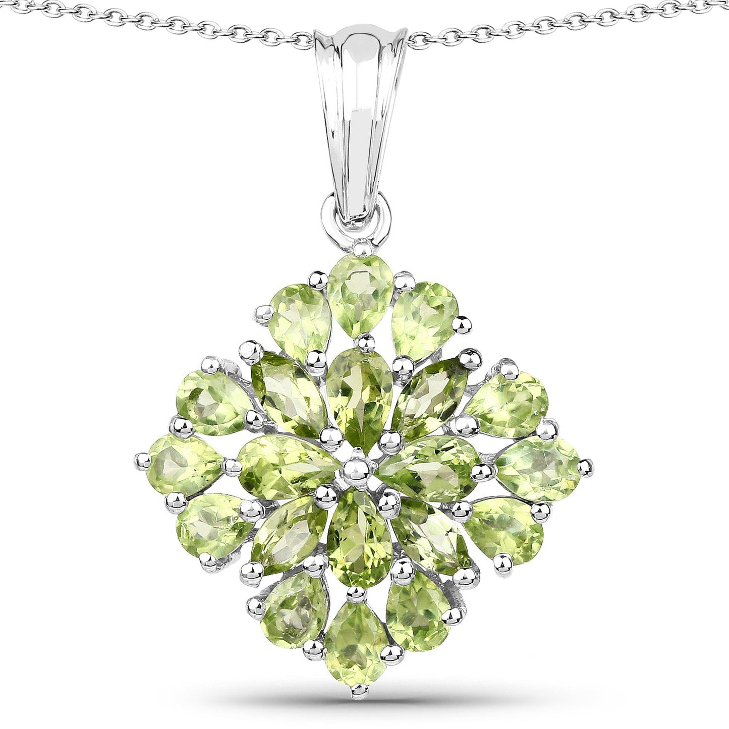 3.40 Carat Genuine Peridot .925 Sterling Silver Pendant - Pendants - p4289p - gallery - image - Omni Jewelcrafters