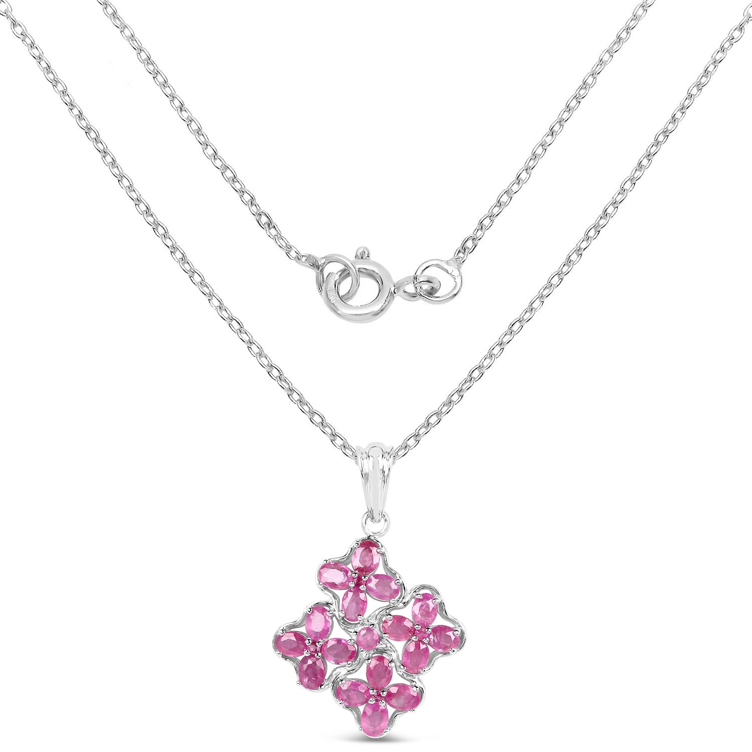 3.72 Carat Genuine Ruby .925 Sterling Silver Pendant - Pendants - p3500r - view1 - image - Omni Jewelcrafters