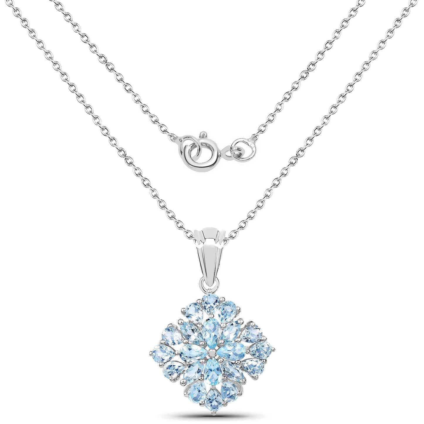 3.80 Carat Genuine Blue Topaz .925 Sterling Silver Pendant - Pendants - p4289bt - view1 - image - Omni Jewelcrafters