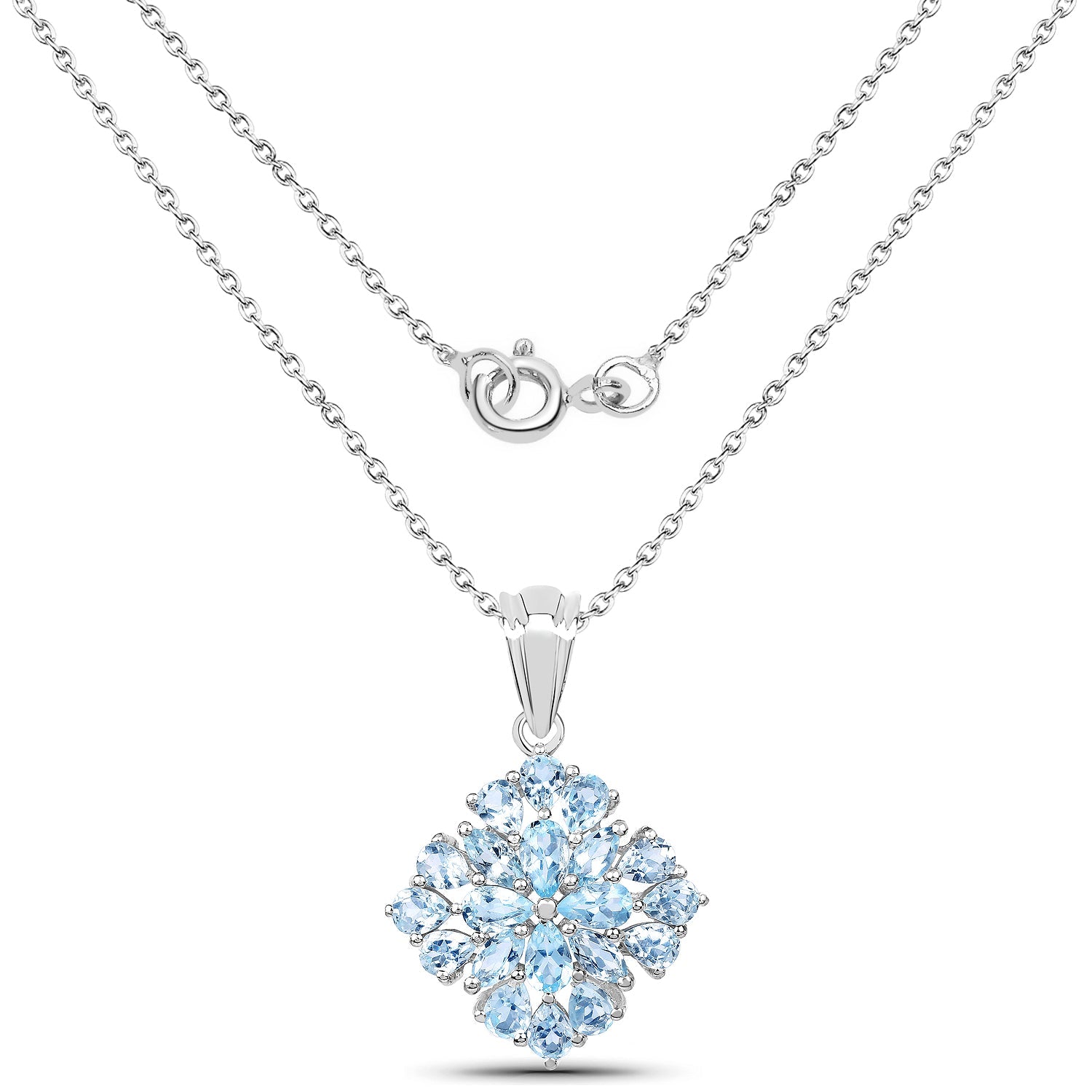 3.80 Carat Genuine Blue Topaz .925 Sterling Silver Pendant - Pendants - p4289bt - view1 - image - Omni Jewelcrafters