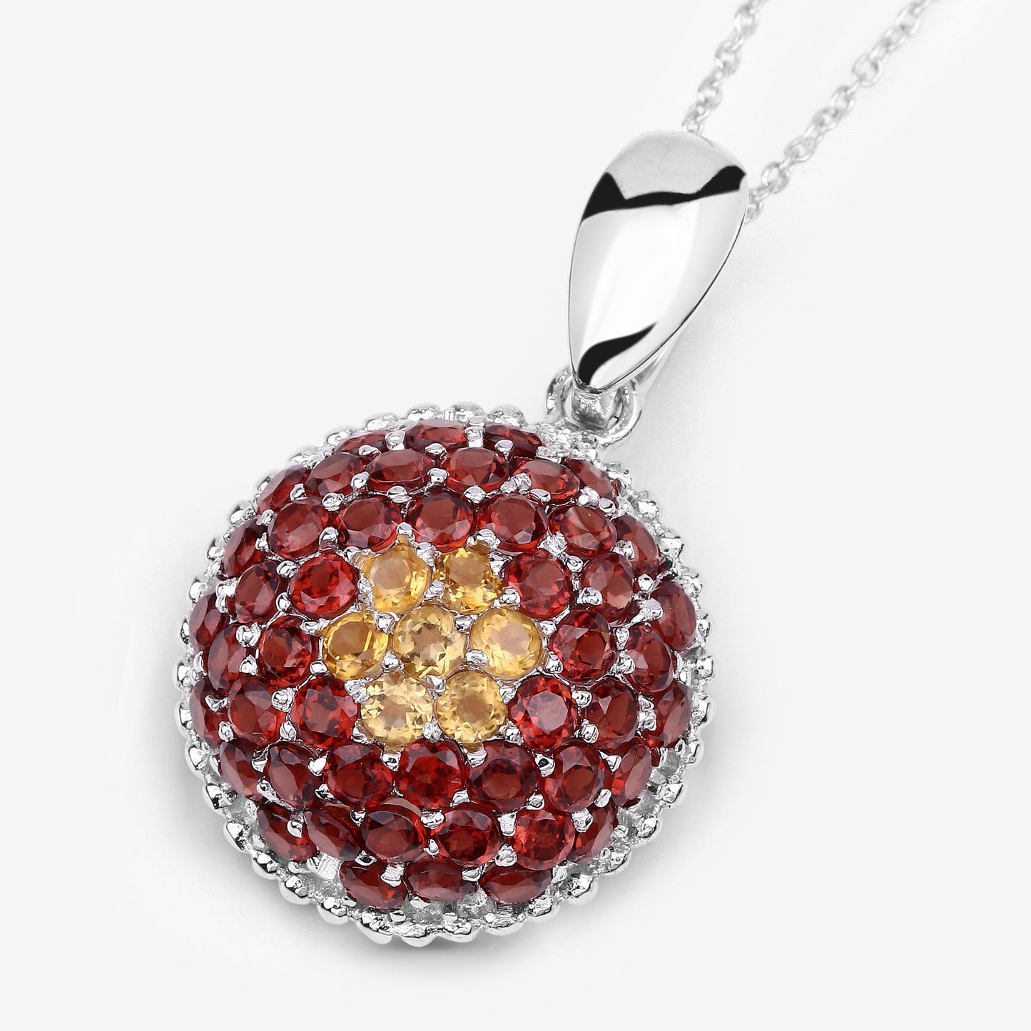 4.57 Carat Genuine Citrine and Garnet .925 Sterling Silver Pendant - Pendants - p2007gc - natural - 04 - image - Omni Jewelcrafters