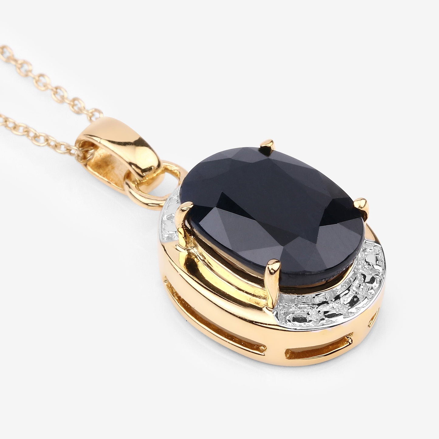 7.50 Carat Genuine Black Sapphire .925 Sterling Silver Pendant - Pendants - p462s - gp - natural - 02 - image - Omni Jewelcrafters