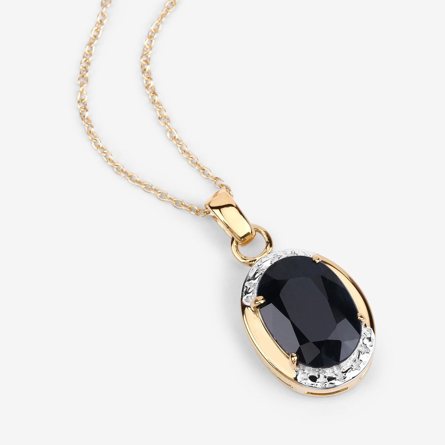 7.50 Carat Genuine Black Sapphire .925 Sterling Silver Pendant - Pendants - p462s - gp - natural - 03 - image - Omni Jewelcrafters
