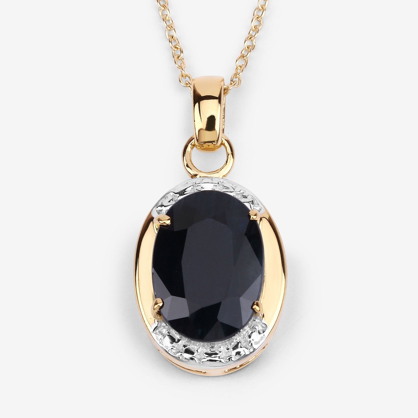 7.50 Carat Genuine Black Sapphire .925 Sterling Silver Pendant - Pendants - p462s - gp - natural - 01 - image - Omni Jewelcrafters