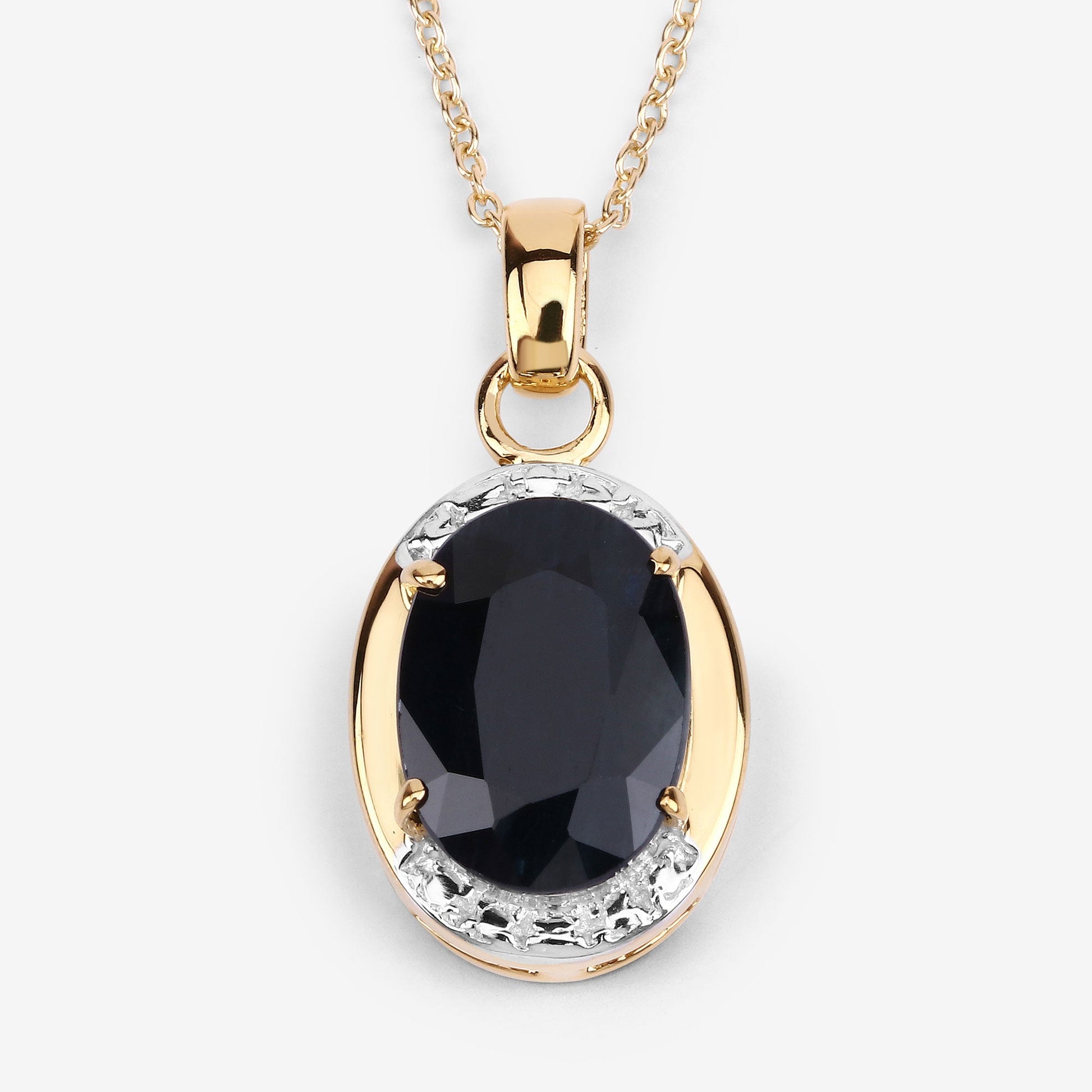 7.50 Carat Genuine Black Sapphire .925 Sterling Silver Pendant - Pendants - p462s - gp - natural - 01 - image - Omni Jewelcrafters
