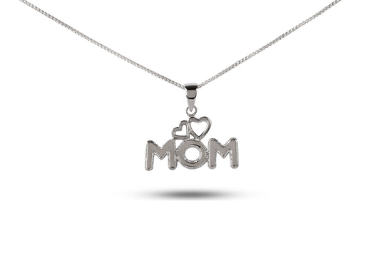 8: MOM - Sterling Silver Pendant ( Chain not Included )