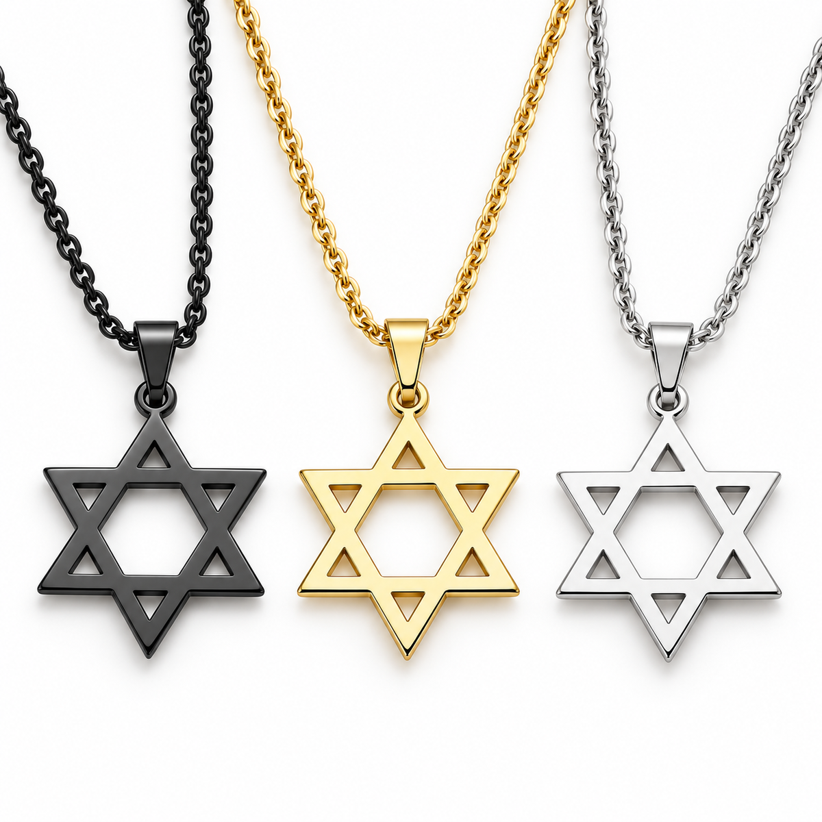 Complementary Star Of David Neckalce