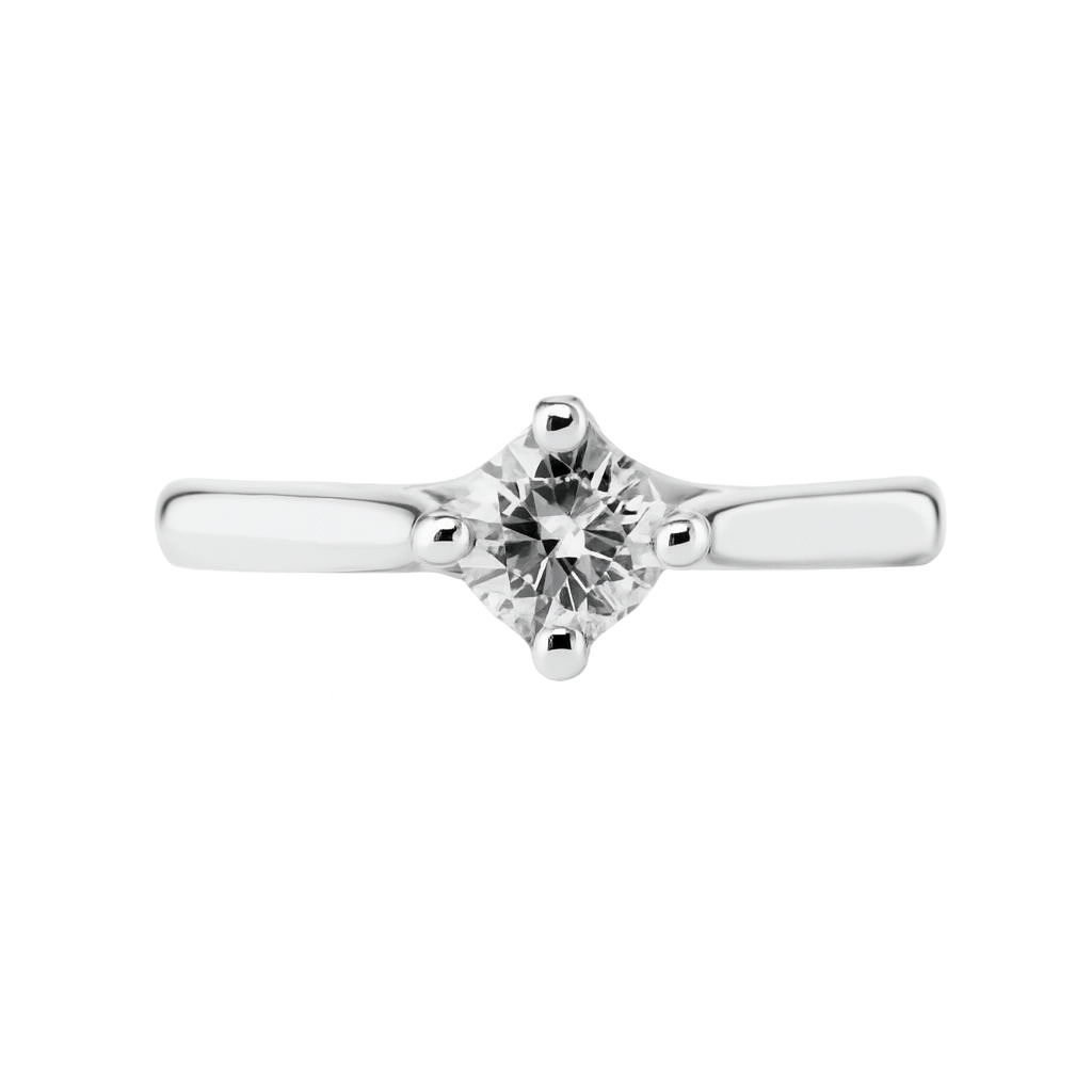 14KW Engagement Ring With A 0.51ct Lab Grown Diamond