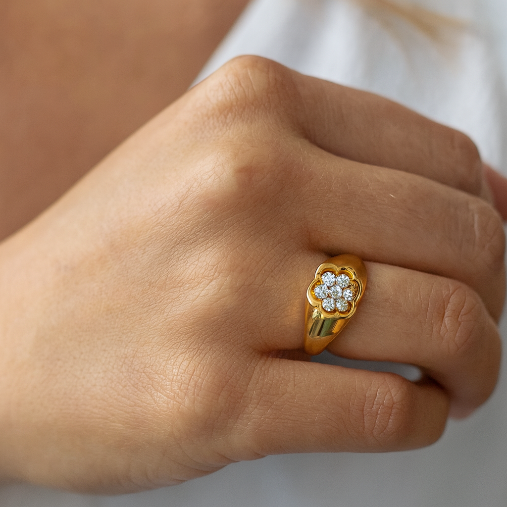14KY Engagement Band with 7 0.21ct Natural Diamonds