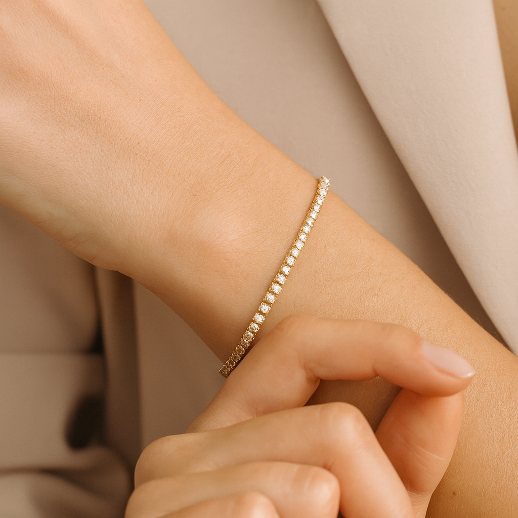 Diamond Tennis Bracelet in 18K Yellow Gold