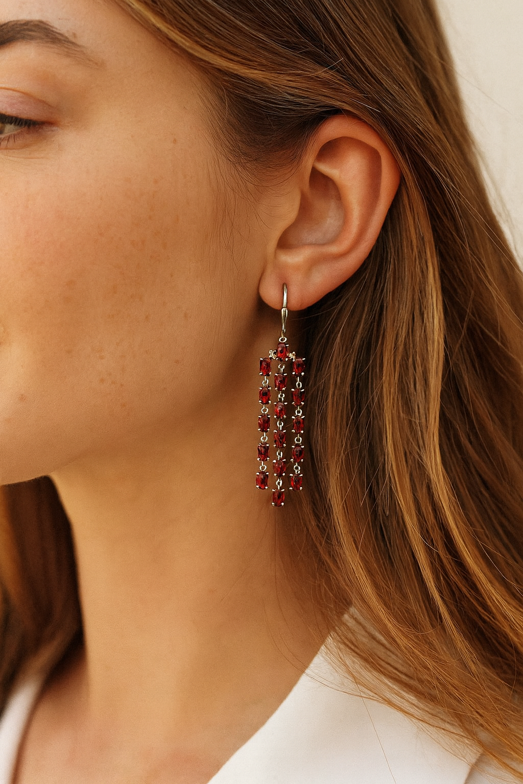 8.96 Carat Genuine Garnet .925 Sterling Silver Earrings