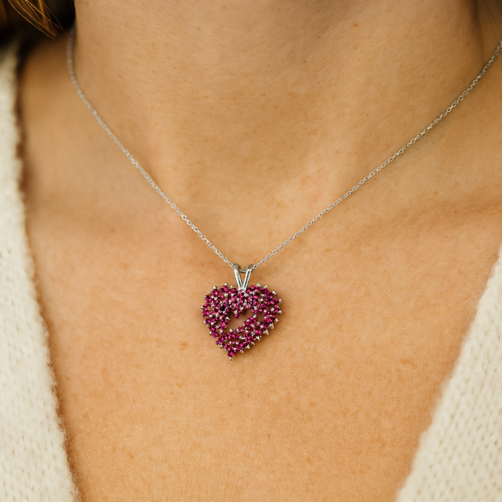 2.35 Carat Genuine Ruby .925 Sterling Silver Pendant
