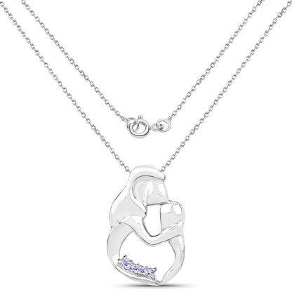 0.14 Carat Genuine Tanzanite .925 Sterling Silver Pendant - Pendants - p4003tan - view1 - image - Omni Jewelcrafters