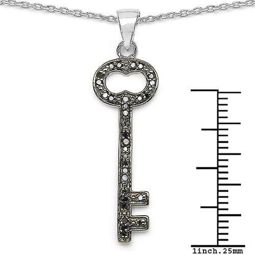 0.17 Carat Genuine Black Diamond .925 Sterling Silver Pendant - Pendants - p2203bd - view2 - image - Omni Jewelcrafters