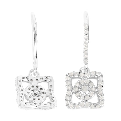 0.56 Carat Genuine White Diamond .925 Sterling Silver Earrings - Earrings - e3953wd - view2 - image - Omni Jewelcrafters