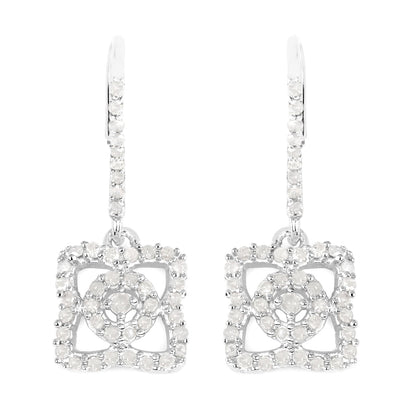 0.56 Carat Genuine White Diamond .925 Sterling Silver Earrings - Earrings - e3953wd - gallery - image - Omni Jewelcrafters