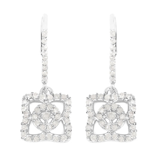 0.56 Carat Genuine White Diamond .925 Sterling Silver Earrings - Earrings - e3953wd - gallery - image - Omni Jewelcrafters