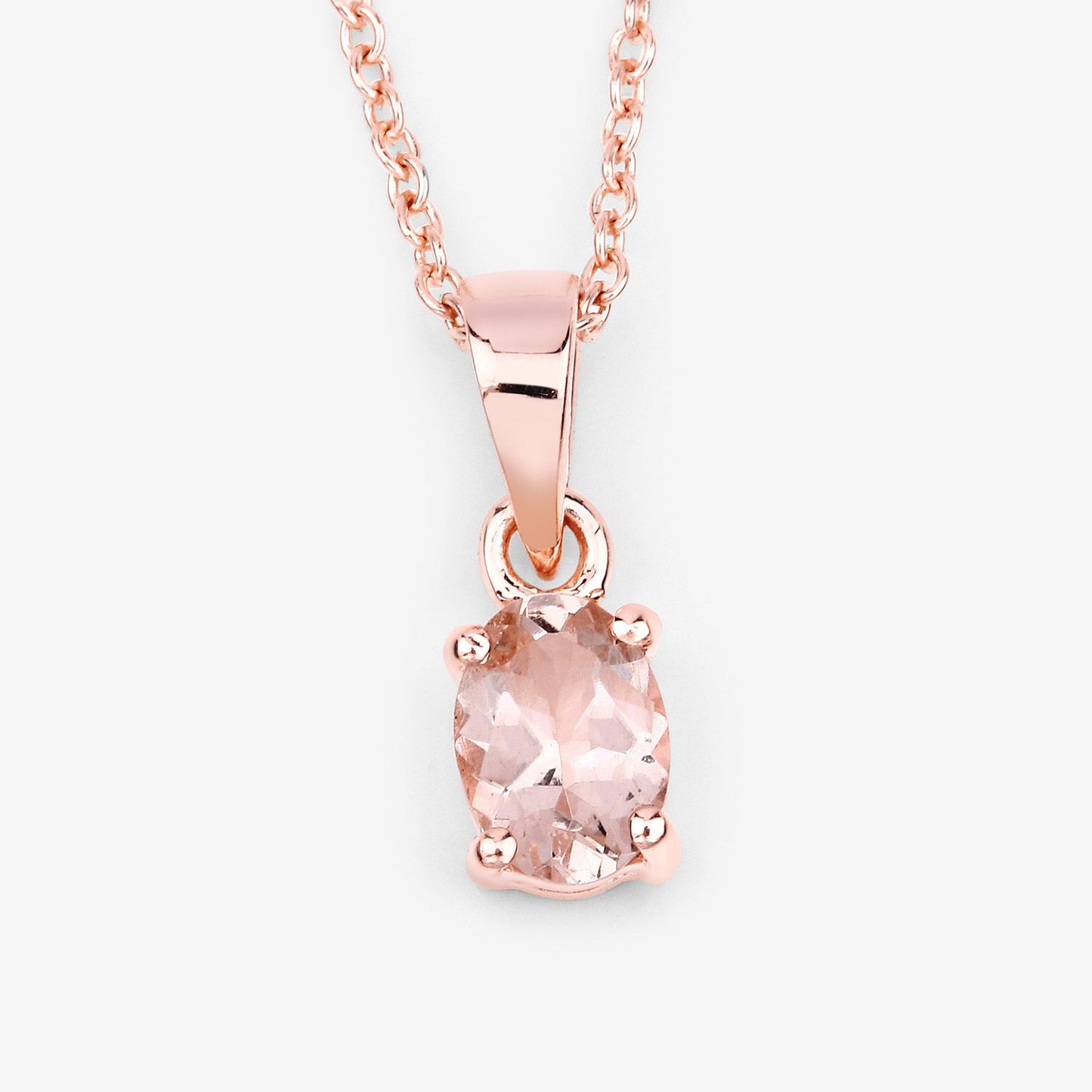 0.70 Carat Genuine Morganite .925 Sterling Silver Pendant - Pendants - p5264mg - rgp - view3 - image - Omni Jewelcrafters