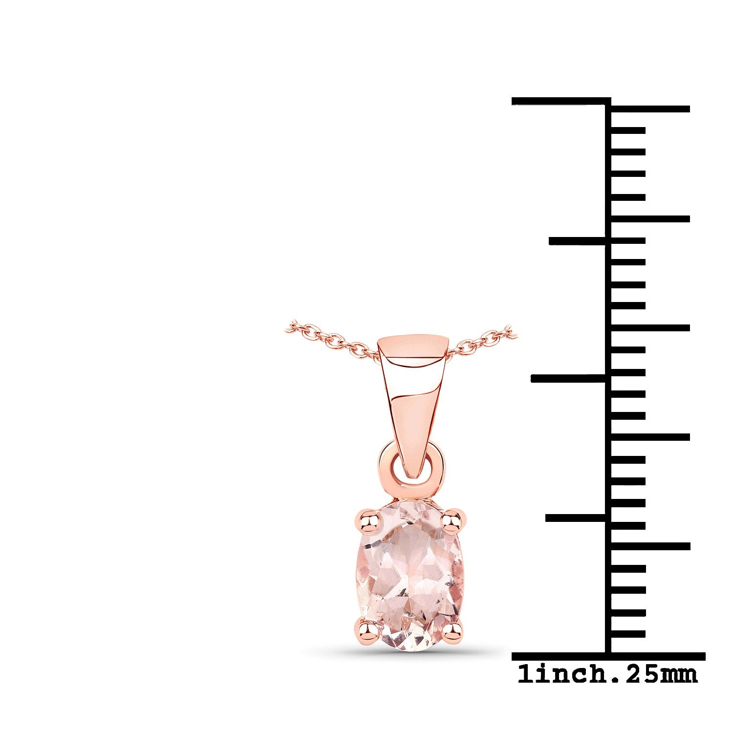 0.70 Carat Genuine Morganite .925 Sterling Silver Pendant - Pendants - p5264mg - rgp - view2 - image - Omni Jewelcrafters