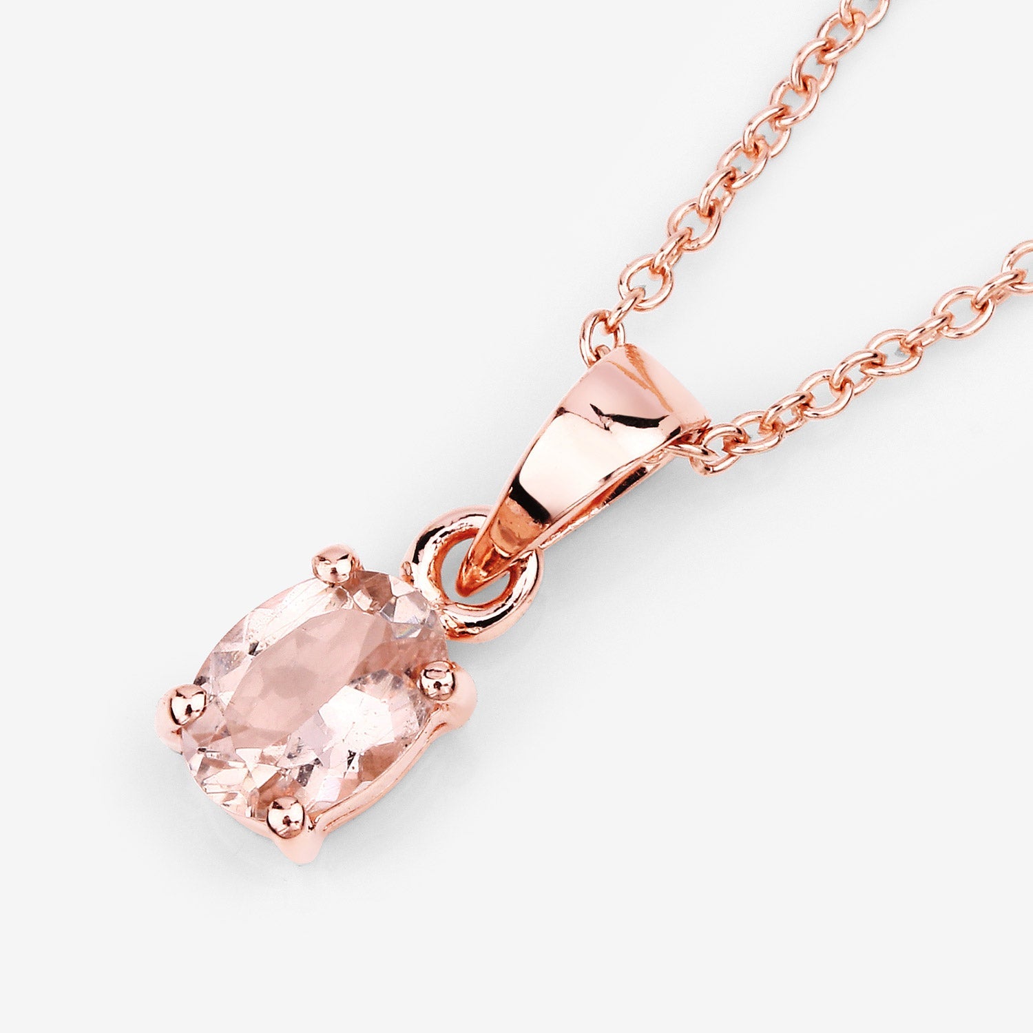 0.70 Carat Genuine Morganite .925 Sterling Silver Pendant - Pendants - p5264mg - rgp - view4 - image - Omni Jewelcrafters