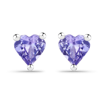 0.90 Carat Genuine Tanzanite .925 Sterling Silver Earrings - Earrings - e1518tan - gallery - image - Omni Jewelcrafters