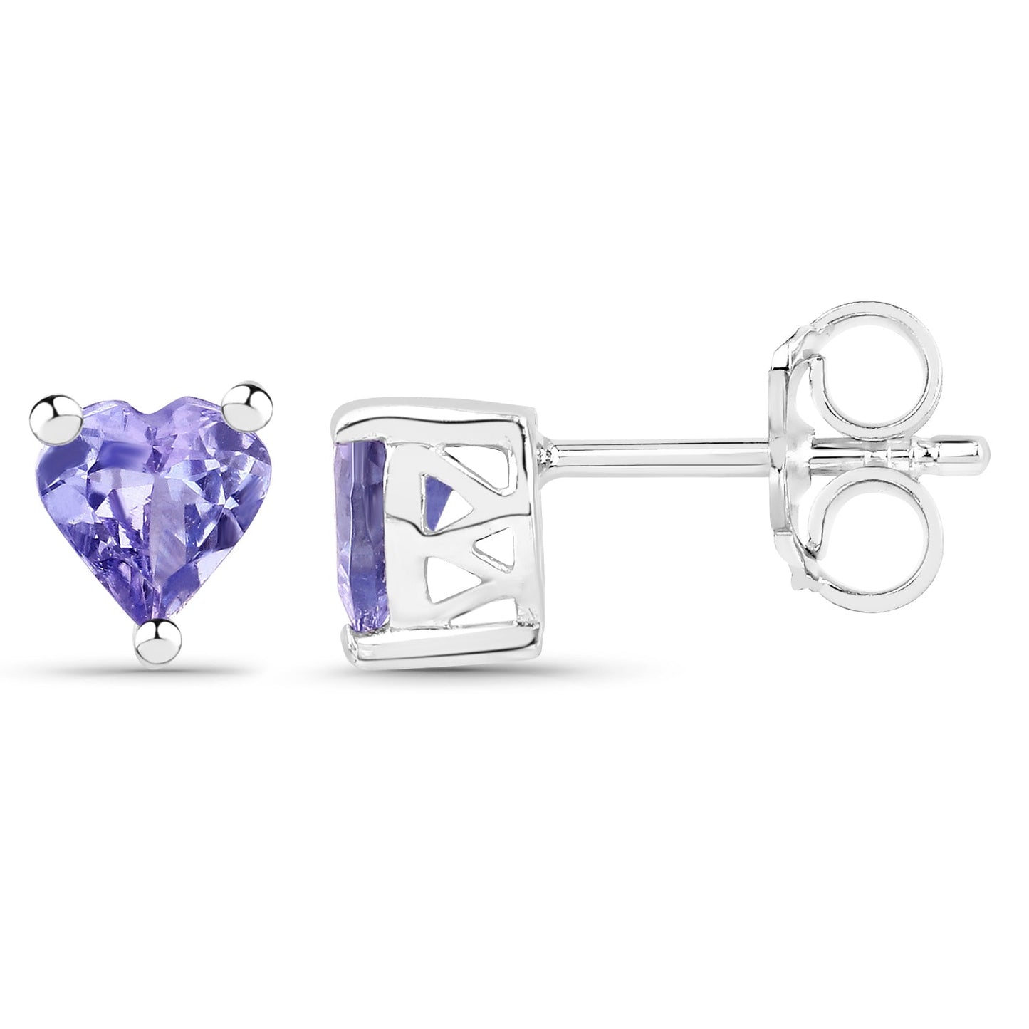 0.90 Carat Genuine Tanzanite .925 Sterling Silver Earrings - Earrings - e1518tan - view1 - image - Omni Jewelcrafters