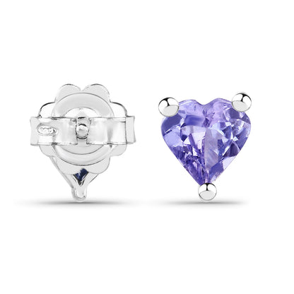 0.90 Carat Genuine Tanzanite .925 Sterling Silver Earrings - Earrings - e1518tan - view2 - image - Omni Jewelcrafters