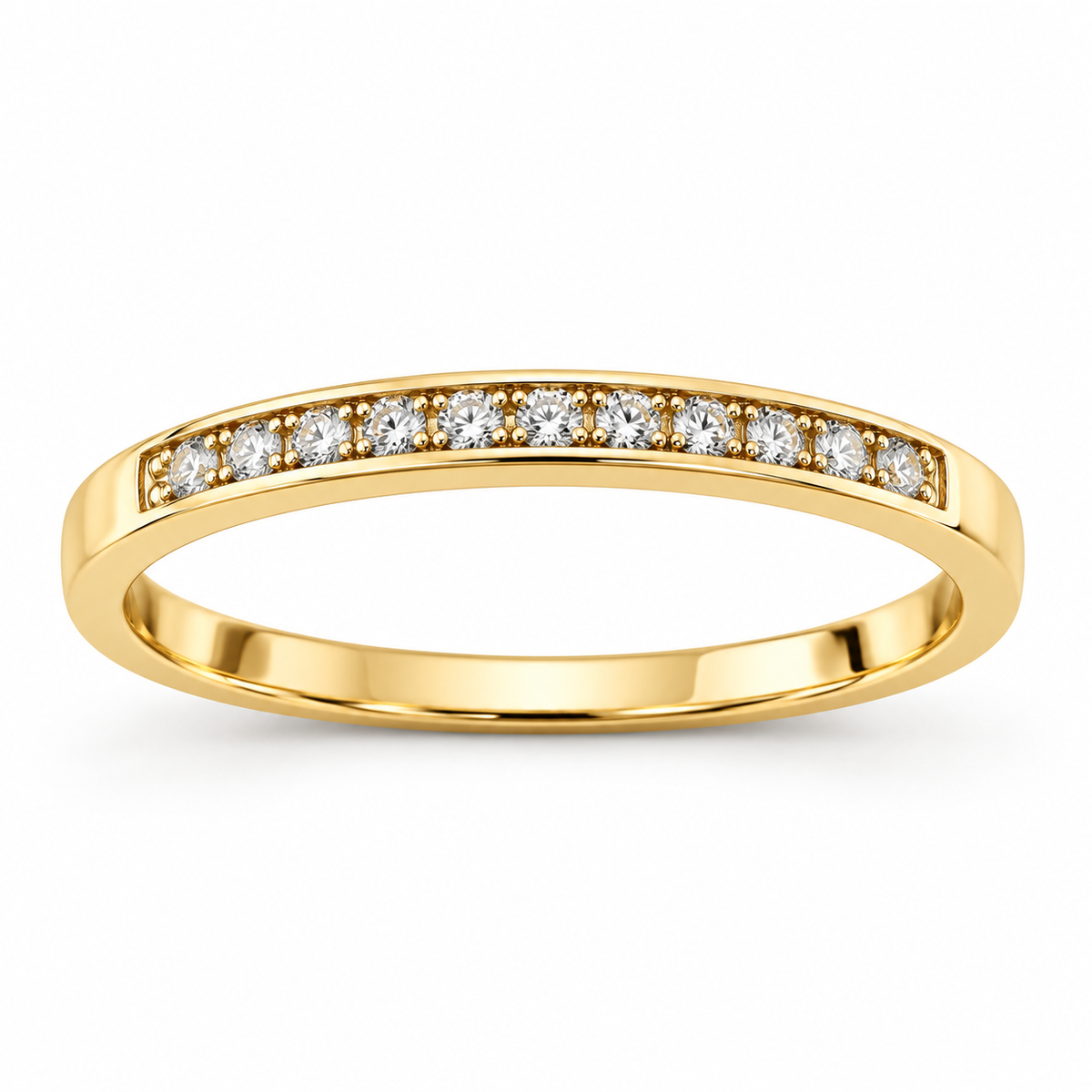 14K Yellow Gold 0.36 CT Diamond Anniversary Ring