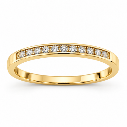 14K Yellow Gold 0.36 CT Diamond Anniversary Ring
