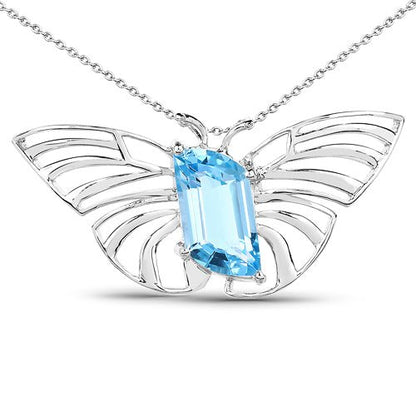 10.62 Carat Genuine Swiss Blue Topaz .925 Sterling Silver Pendant - Pendants - p3896sbt - gallery - image - Omni Jewelcrafters