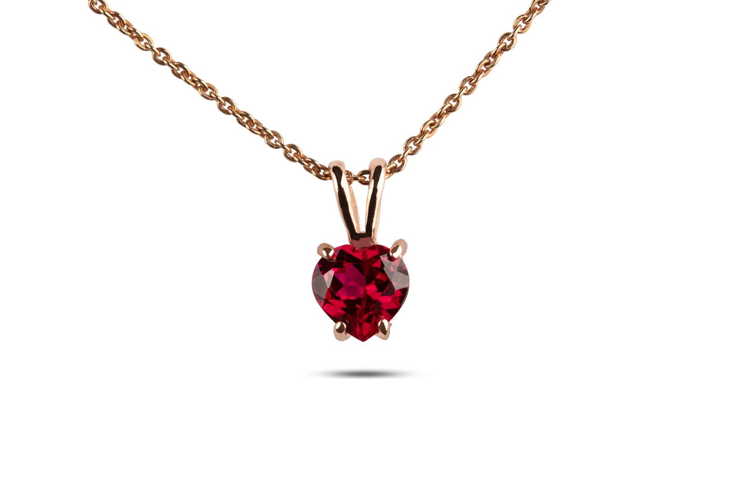 10K Gold Lab - Grown Ruby Pendant ( Chain Not Included ) - Pendants - 10K Gold Lab - Grown Ruby Pendant ( Chain Not Included ) - Omni Jewelcrafters