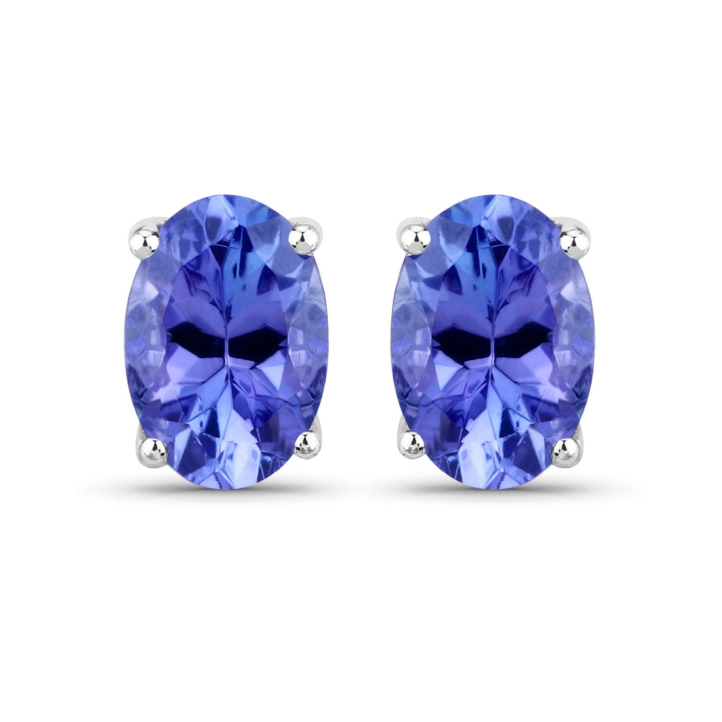 1.20 Carat Genuine Tanzanite 14K White Gold Earrings - Earrings - e11775tan - 14kw - gallery - image - Omni Jewelcrafters