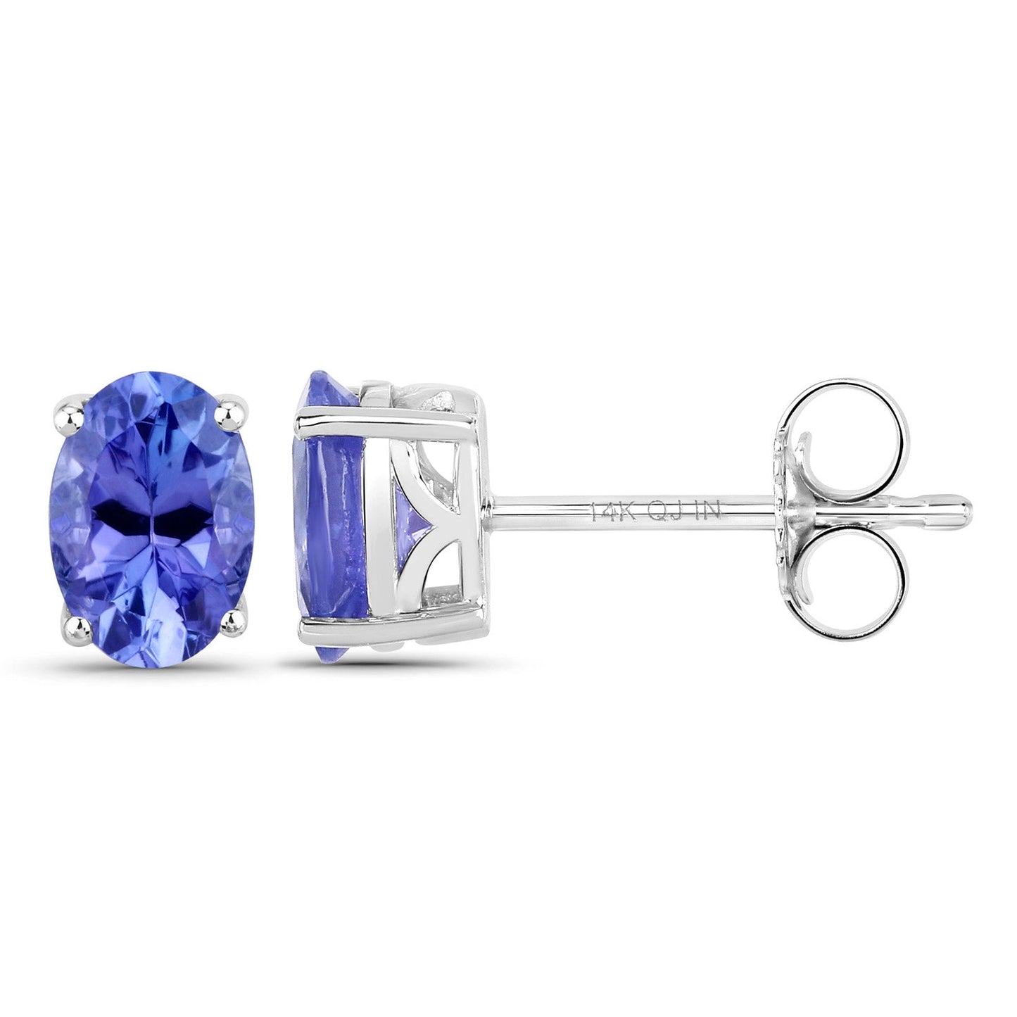 1.20 Carat Genuine Tanzanite 14K White Gold Earrings - Earrings - e11775tan - 14kw - view1 - image - Omni Jewelcrafters