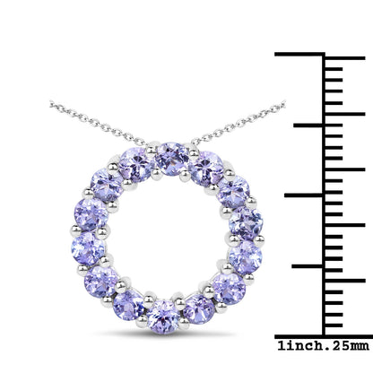 1.40 Carat Genuine Tanzanite .925 Sterling Silver Pendant - Pendants - p2446tan - wgp - view2 - image - Omni Jewelcrafters