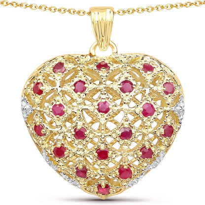 14K Yellow Gold Plated 1.00 Carat Genuine Ruby .925 Sterling Silver Pendant - Pendants - 14K Yellow Gold Plated 1.00 Carat Genuine Ruby .925 Sterling Silver Pendant - Pendants - p1055r - gp - gallery - image - Omni Jewelcrafters - Omni Jewelcrafters