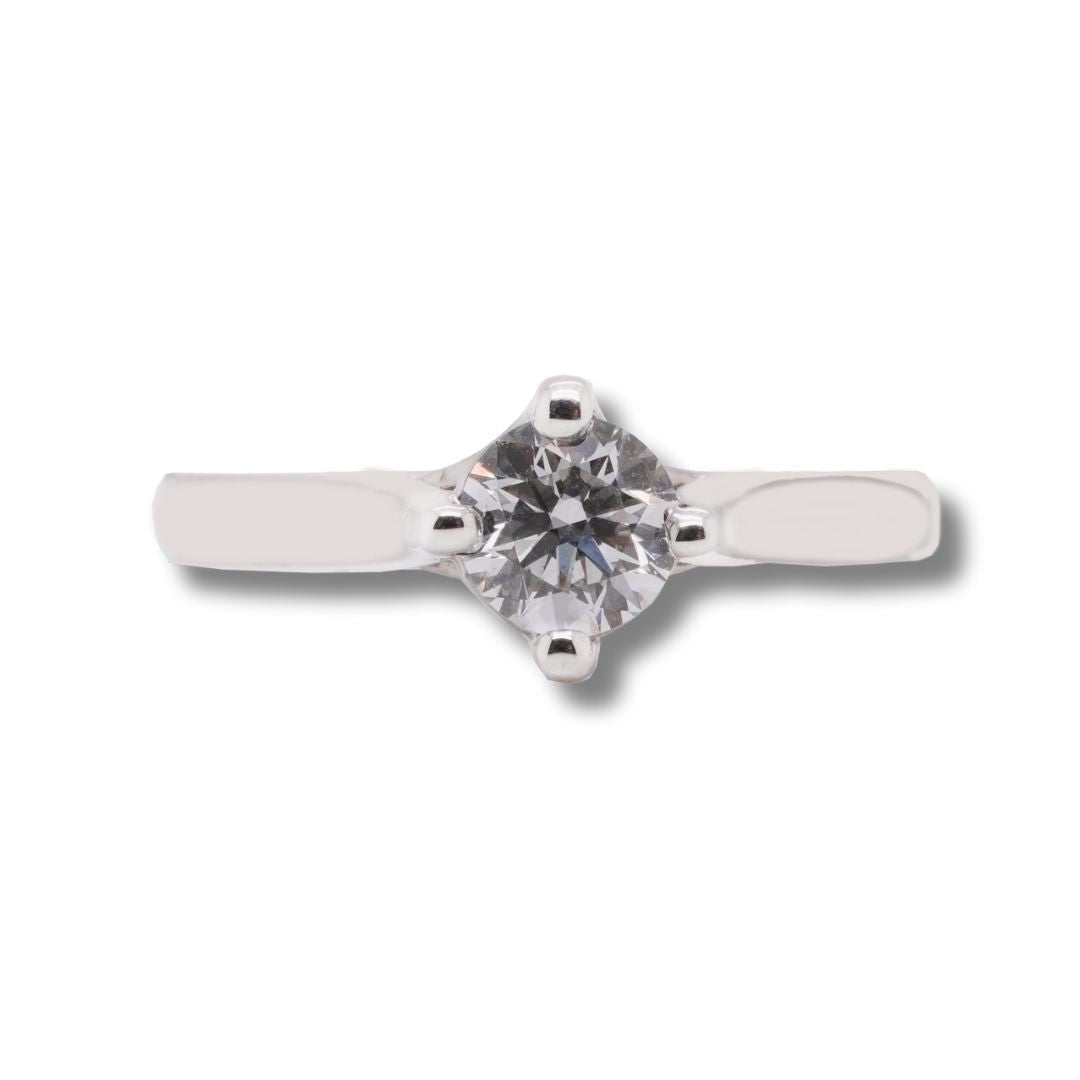 14KW Engagement Ring With A 0.51ct Lab Grown Diamond - Rings - 14KW Engagement Ring With A 0.51ct Lab Grown Diamond - Omni Jewelcrafters