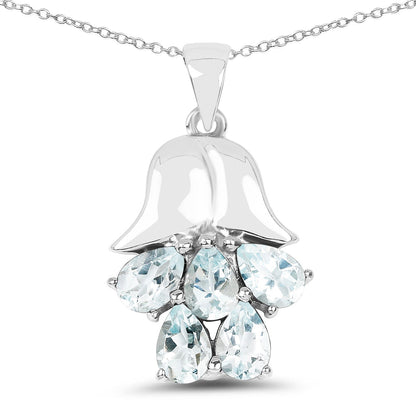 1.75 Carat Genuine Aquamarine .925 Sterling Silver Pendant - Pendants - p2802aq - gallery - image - Omni Jewelcrafters