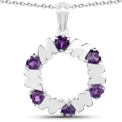 2.70 Carat Genuine Amethyst .925 Sterling Silver Pendant - Pendants - p4008a - gallery - image - Omni Jewelcrafters