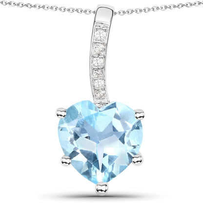 2.79 Carat Genuine Blue Topaz and White Topaz .925 Sterling Silver Pendant - Pendants - p5568btwt - gallery - image - Omni Jewelcrafters