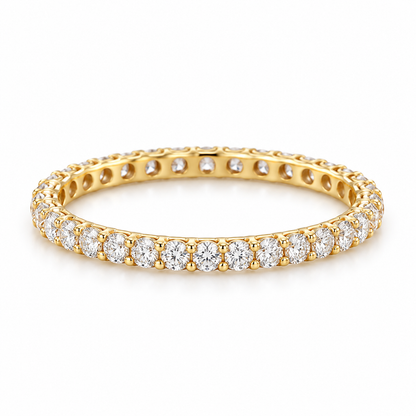 14K Yellow Gold 1.00 CT Diamond Eternity Ring