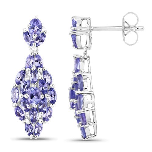 3.56 Carat Genuine Tanzanite .925 Sterling Silver Earrings - Earrings - e1413tan - view1 - image - Omni Jewelcrafters