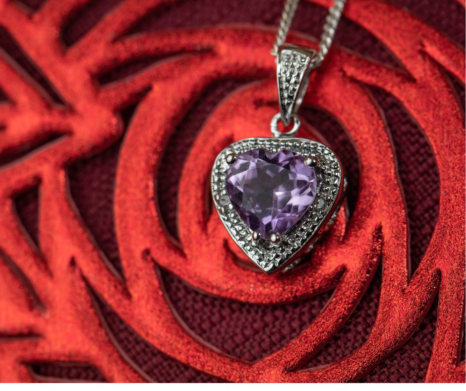 #4 - Love's Embrace Amethyst Diamond Earring/Pendant Set - Pendants - #4 - Love's Embrace Amethyst Diamond Earring/Pendant Set - Omni Jewelcrafters