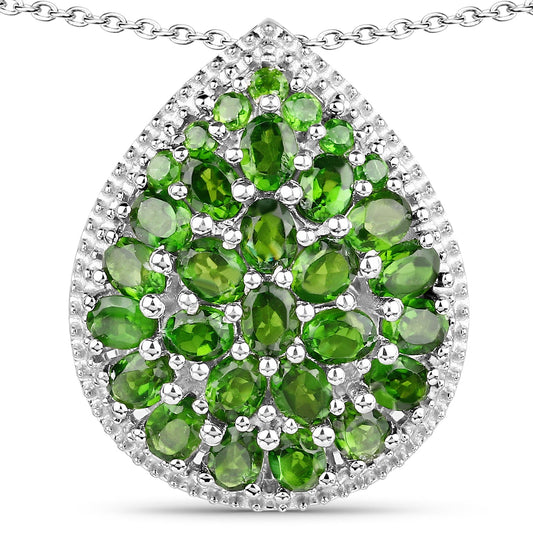 4.65 Carat Genuine Chrome Diopside .925 Sterling Silver Pendant - Pendants - p2492cd - gallery - image - Omni Jewelcrafters