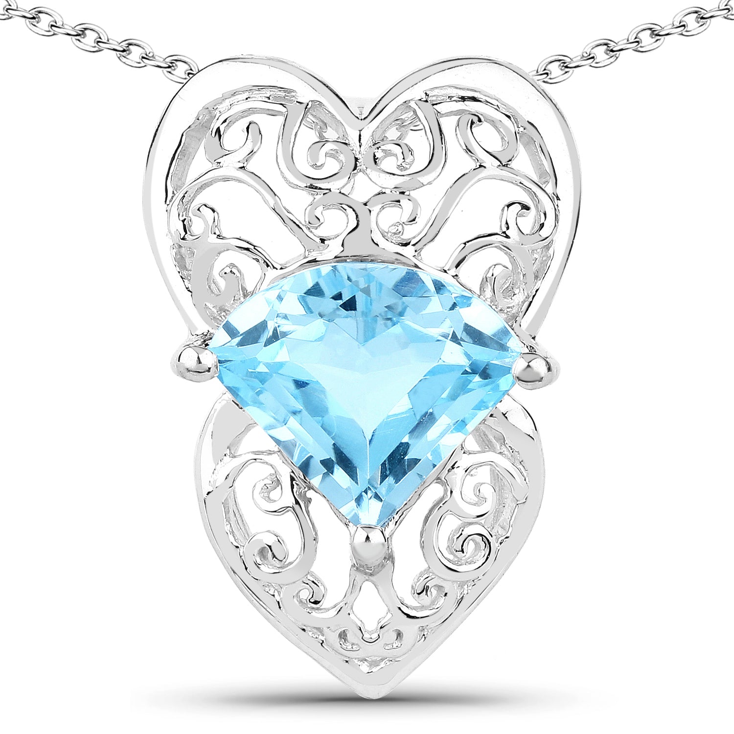 4.65 Carat Genuine Swiss Blue Topaz .925 Sterling Silver Pendant - Pendants - p4388sbt - gallery - image - Omni Jewelcrafters