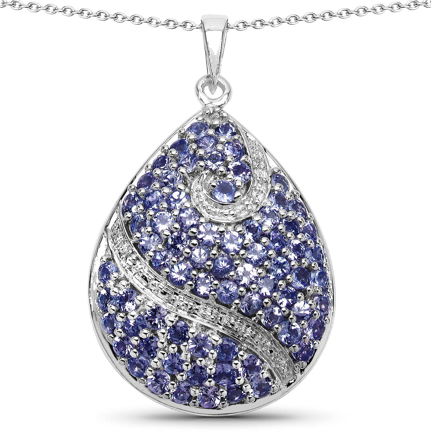 4.72 Carat Genuine Tanzanite .925 Sterling Silver Pendant - Pendants - p1851tan - gallery - image - Omni Jewelcrafters