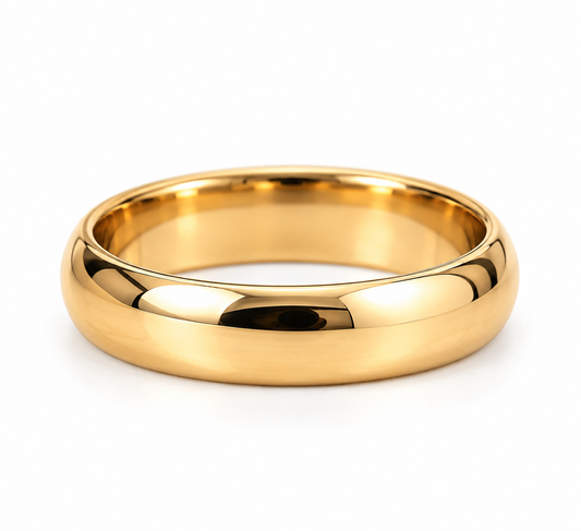14K Yellow Gold Wedding Band Ring