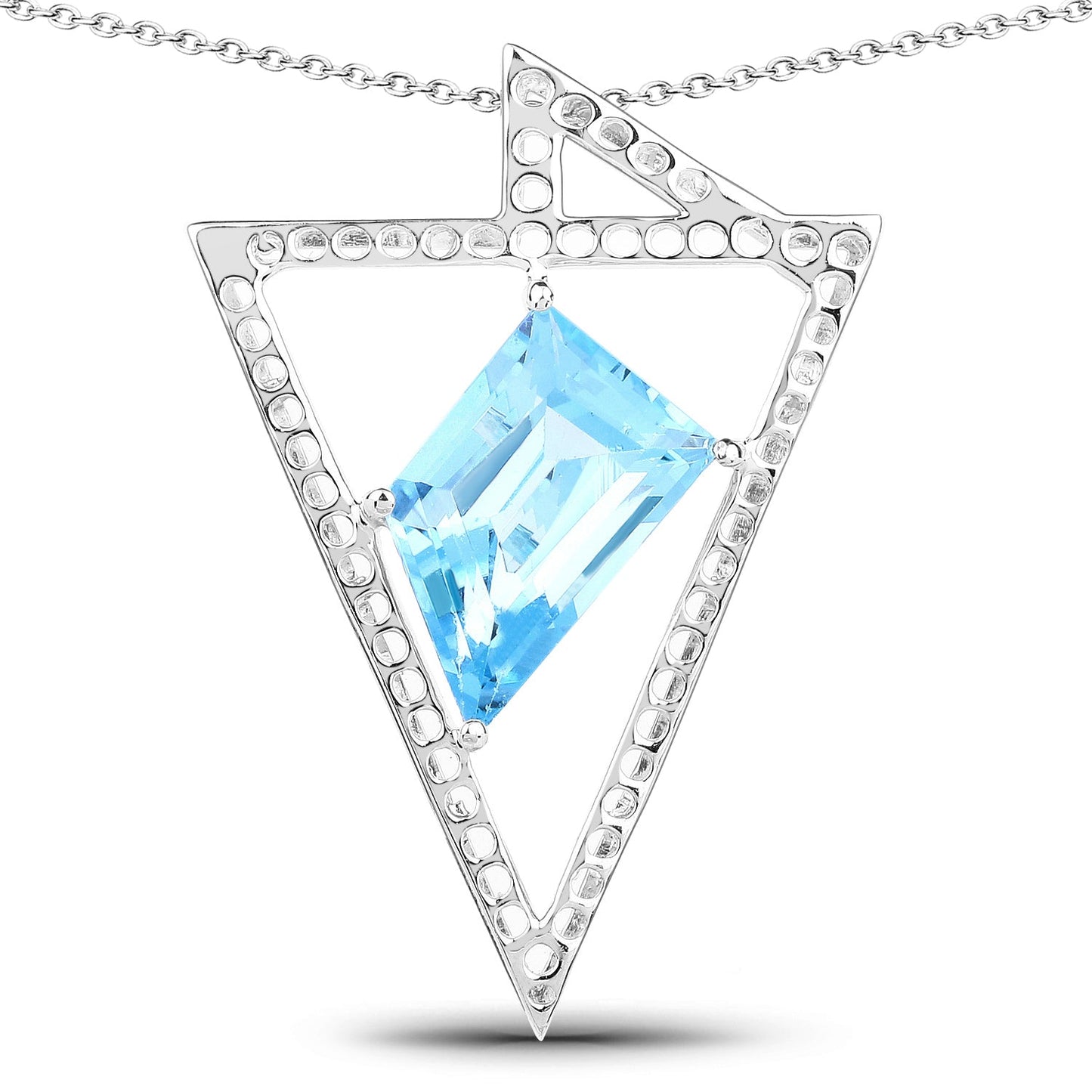 5.00 Carat Genuine Swiss Blue Topaz .925 Sterling Silver Pendant - Pendants - p4223sbt - gallery - image - Omni Jewelcrafters