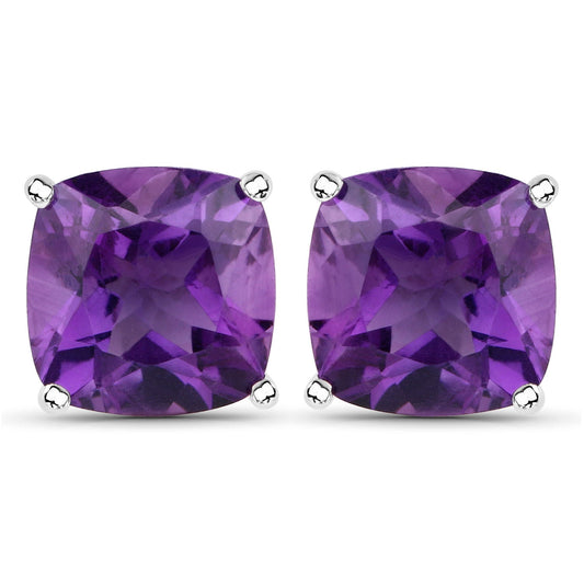 5.20 Carat Genuine Amethyst .925 Sterling Silver Earrings - Earrings - e1960a - gallery - image - Omni Jewelcrafters